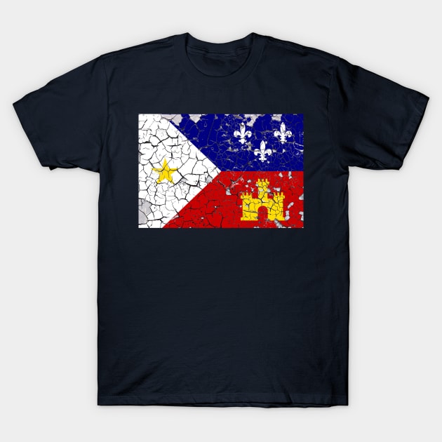 Peeling Acadiana Flag T-Shirt by Gsweathers